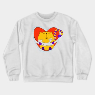 Friends Forever: Embrace the Love with Hug-a-Cat Crewneck Sweatshirt